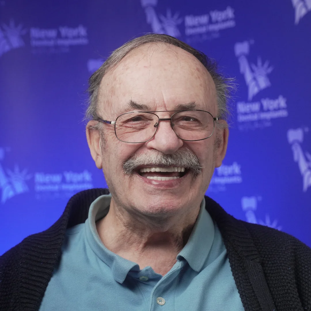 David B. after single implant treatment at New York Dental Implants